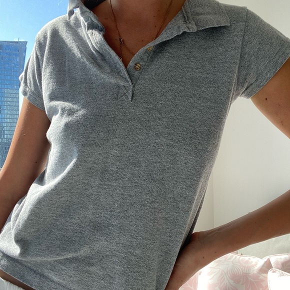 Grey Polo Collared T-Shirt - Picture 3 of 3